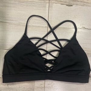 Victoria Secret Sport Black Strapy Sports Bra Small